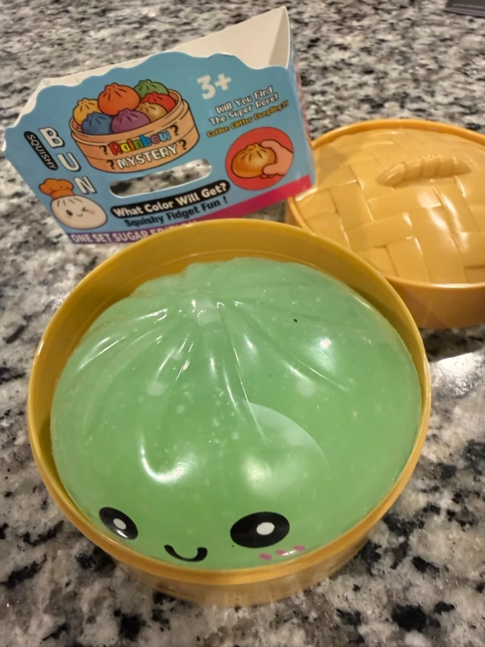Squeeze Dumplings Blue Glitter Squishy Dumpling Toy